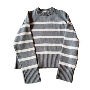 H&M Gray Striped Sweater